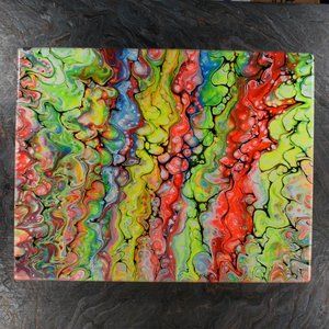 Acrylic Pour Painting 11x14 Clear coated